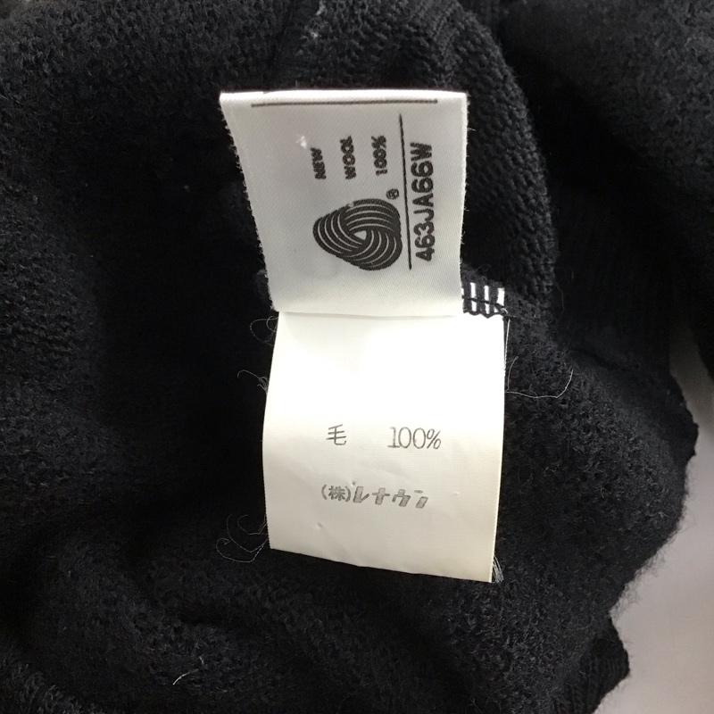 アーノルドパーマー Arnold Palmer カーディガン 長袖 長袖ニットカーディガン 前ボタン ノーカラー L ロゴ、文字 黒 / ブラック / メンズ USED 古着 中古 10150847