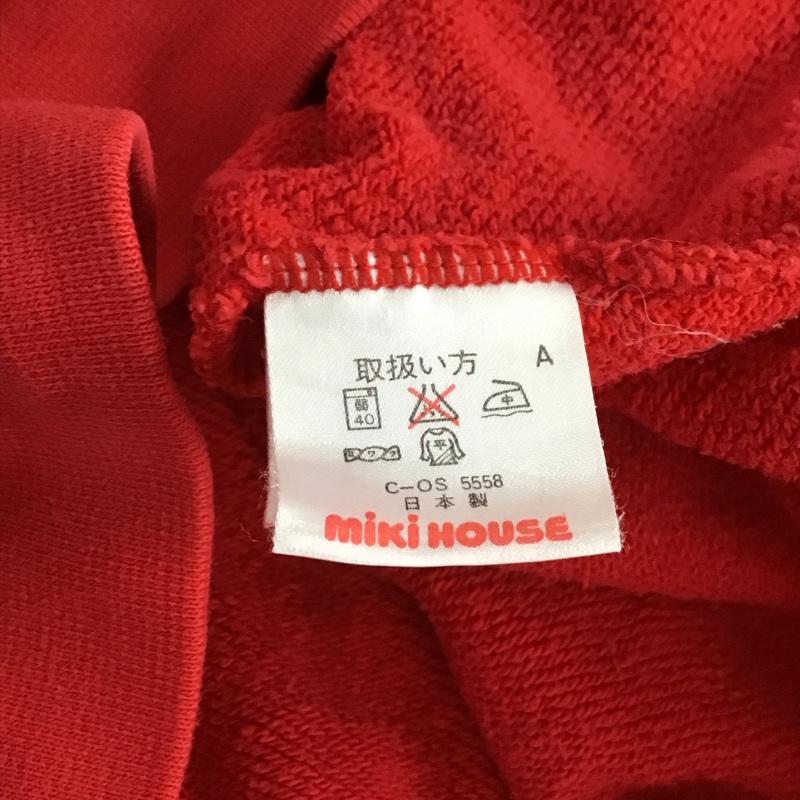 ミキハウス MIKIHOUSE トレーナー 長袖 長袖トレーナー スウェット クルーネック プルオーバー L ロゴ、文字 赤 / レッド / メンズ USED 古着 中古 10150897