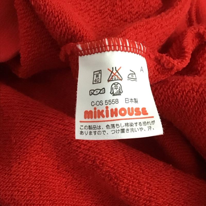 ミキハウス MIKIHOUSE トレーナー 長袖 長袖トレーナー スウェット クルーネック プルオーバー M ロゴ、文字 赤 / レッド / メンズ USED 古着 中古 10150898