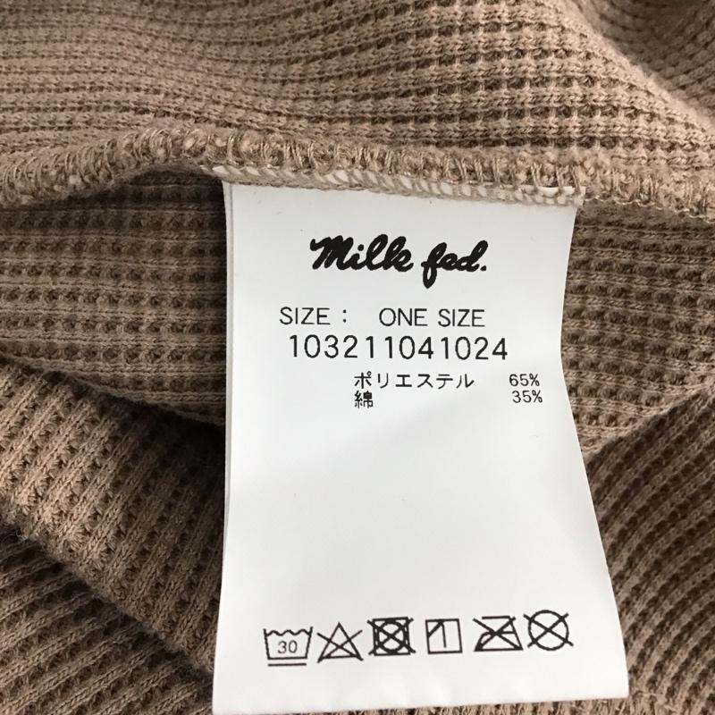 ミルクフェド MILKFED. ワンピース ひざ丈スカート 103211041024 ONE SIZE 無地 X ロゴ、文字 ベージュ / ベージュ / レディース USED 古着 中古 10150998