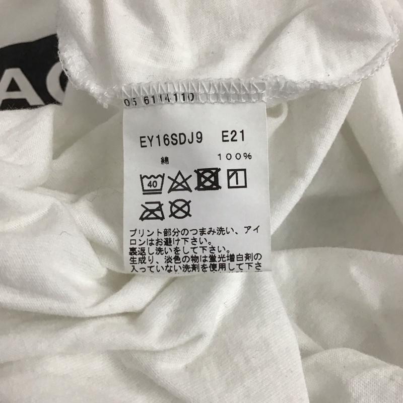 アニエス・ベー agnes b. Tシャツ 半袖 ADAM ET ROPE M ロゴ、文字 X プリント 白 / ホワイト / レディース USED 古着 中古 10151246
