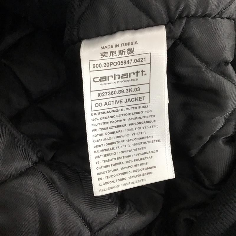 カーハート Carhartt ジャケット、上着 ジャンパー、ブルゾン ジップアップジャケット アウター 古着 XXL ロゴ、文字 黒 / ブラック / メンズ USED 古着 中古 10151330