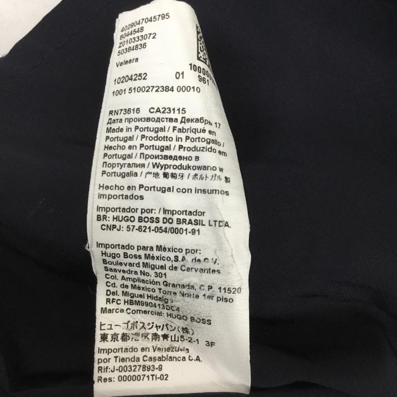 ボス BOSS スカート ひざ丈スカート UK4 プリーツ タイト 紺 / ネイビー / navy X 白 / ホワイト / white レディース USED 古着 中古 10151459