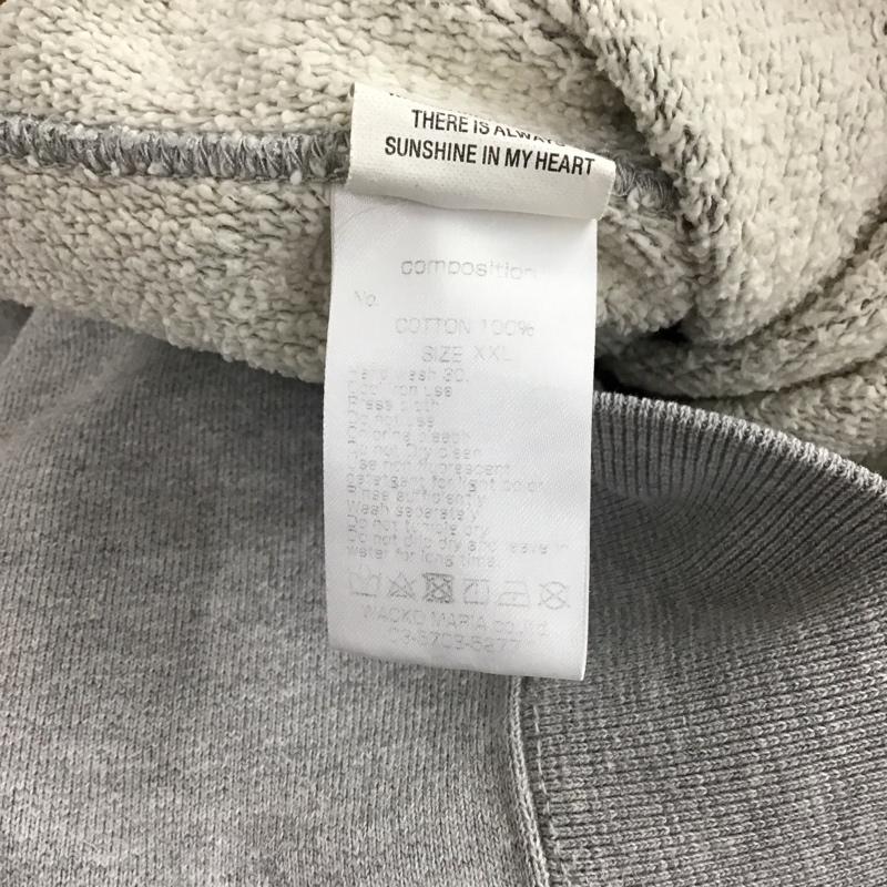 ワコマリア WACKO MARIA トレーナー 長袖 長袖トレーナー スウェット クルーネック プルオーバー XXL ロゴ、文字 灰 / グレー / gray メンズ USED 古着 中古 10151580