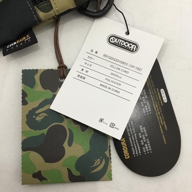 アベイシングエイプ A BATHING APE ショルダーバッグ ショルダーバッグ OUTDOOR PRODUCTS 1ST CAMO MINI SHOULDER BAG サコッシュ カモフラージュ柄・迷彩 黒 / ブラック / black X ベージュ / ベージュ / beige X カーキ / カーキ / khaki メンズ USED 古着 中古 10151596