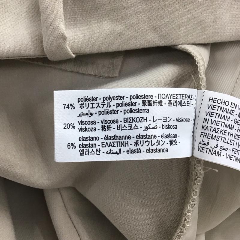 ザラ ZARA パンツ スラックス スラックスパンツ ワイドパンツ センタータックパンツ M 無地 アイボリー / アイボリー / レディース USED 古着 中古 10151715