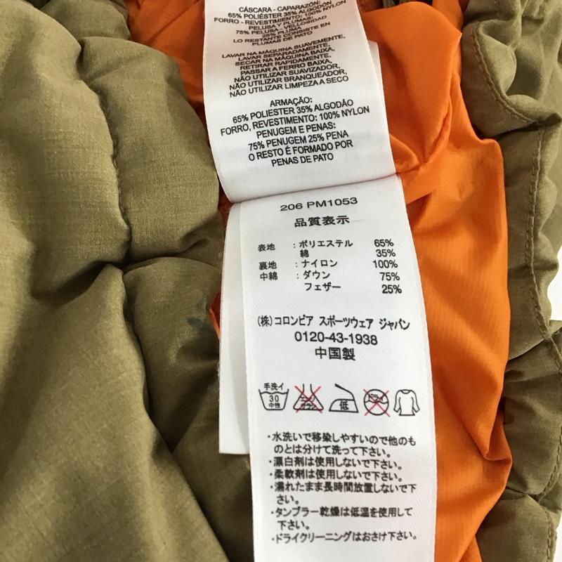 コロンビア Columbia ベスト ベスト ダウンベスト ノースリーブ フロントボタン S ロゴ、文字 ベージュ / ベージュ / beige メンズ USED 古着 中古 10151726