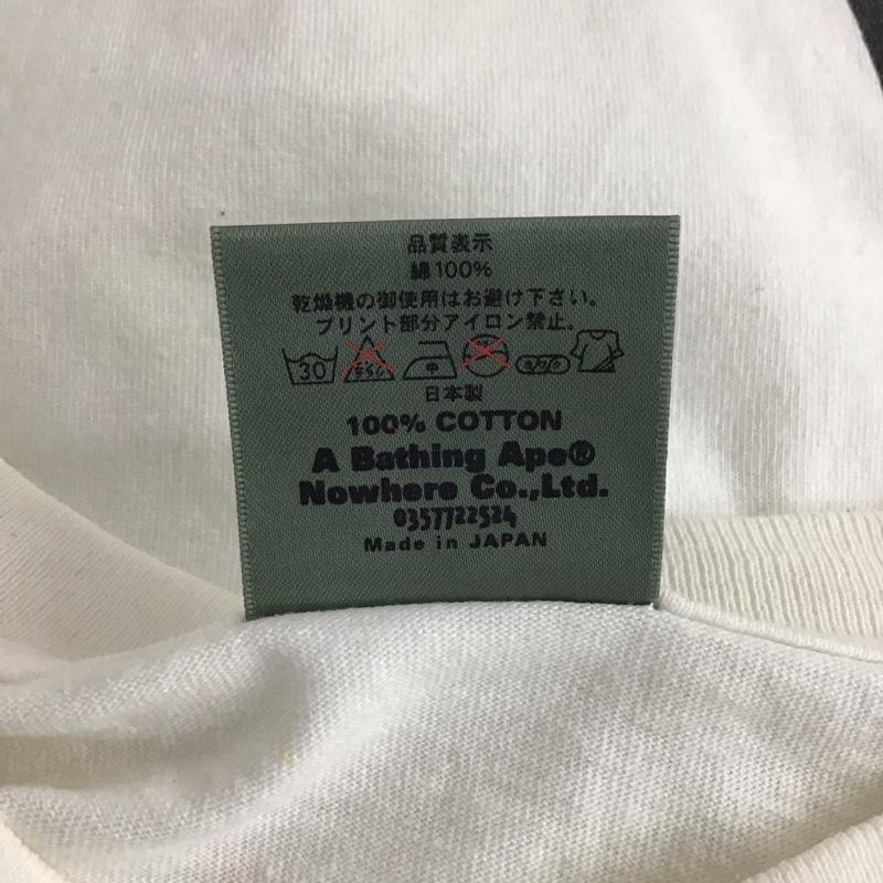 アベイシングエイプ A BATHING APE Tシャツ 半袖 半袖カットソー プリントTシャツ クルーネックカットソー M プリント 白 / ホワイト / white メンズ USED 古着 中古 10151781