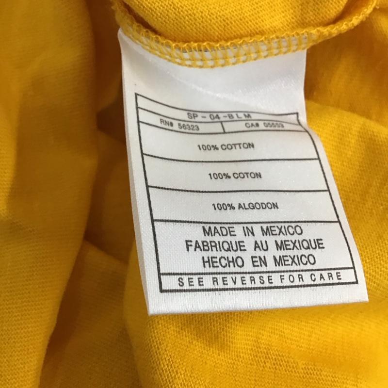 ナイキ NIKE Tシャツ 半袖 半袖カットソー プリントTシャツ クルーネックカットソー M ロゴ、文字 黄 / イエロー / yellow メンズ USED 古着 中古 10151787