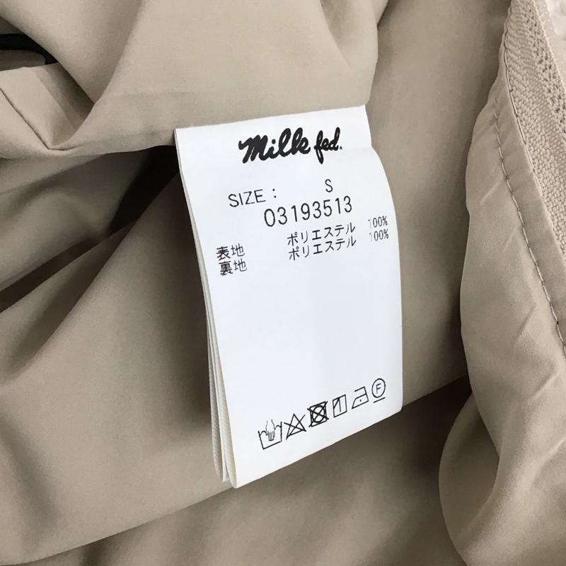 ミルクフェド MILKFED. ジャケット、上着 ジャンパー、ブルゾン ジップアップボアジャケット アウター パーカー S ロゴ、文字 アイボリー / アイボリー / レディース USED 古着 中古 10151874