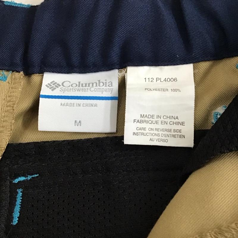 コロンビア Columbia パンツ ショートパンツ 112 pl4006 ショートパンツ ハーフパンツ カジュアルパンツ M ロゴ、文字 ベージュ / ベージュ / beige X 紺 / ネイビー / navy レディース USED 古着 中古 10151895