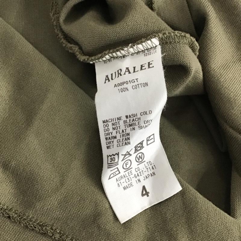 オーラリー AURALEE カットソー 長袖 4 無地 カーキ / カーキ / khaki メンズ USED 古着 中古 10151989