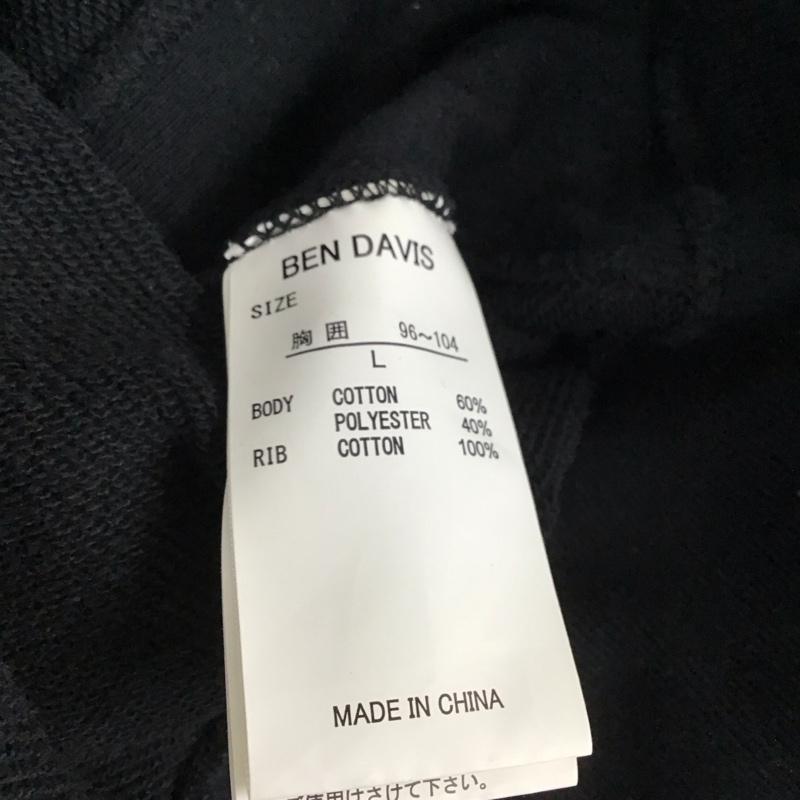 ベンデイビス BEN DAVIS パーカー 長袖 長袖パーカー プルオーバーパーカー スウェット L ロゴ、文字 黒 / ブラック / black メンズ USED 古着 中古 10152056