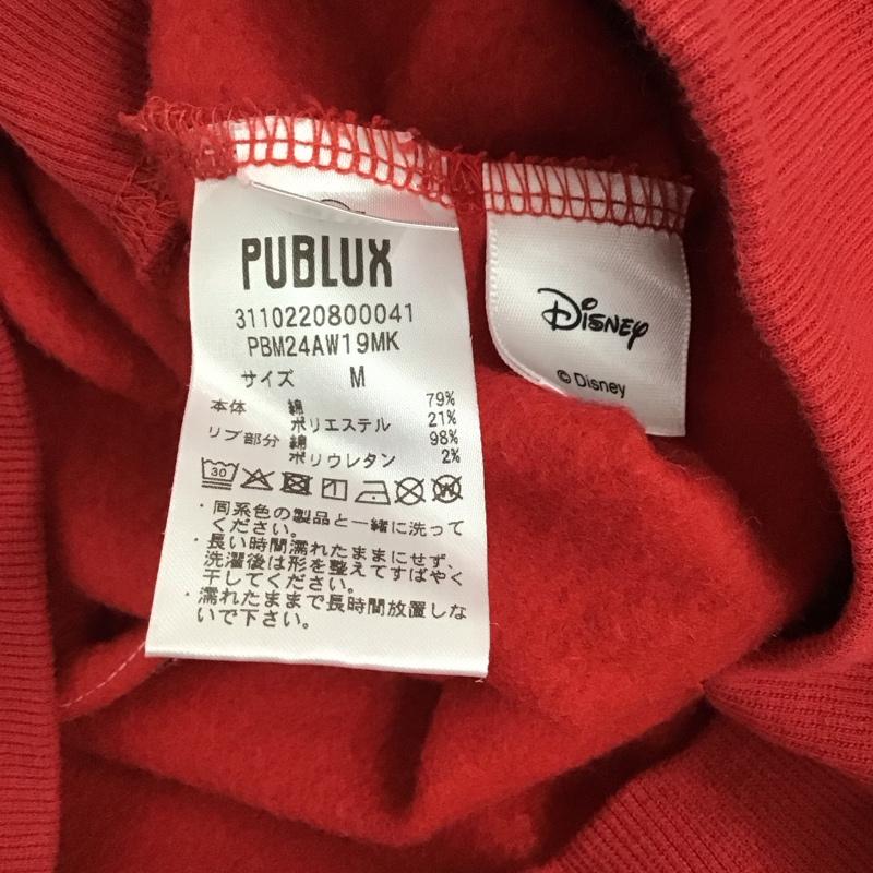 パブリュクス PUBLUX トレーナー 長袖 Disney mickey M 無地 X キャラクター 赤 / レッド / red レディース USED 古着 中古 10152060