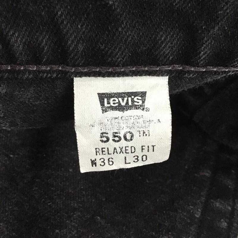 リーバイストラウスアンドコー Levi Strauss & co. パンツ デニム、ジーンズ デニムパンツ ワイドパンツ カジュアルパンツ 36インチ 無地 黒 / ブラック / black メンズ USED 古着 中古 10152095