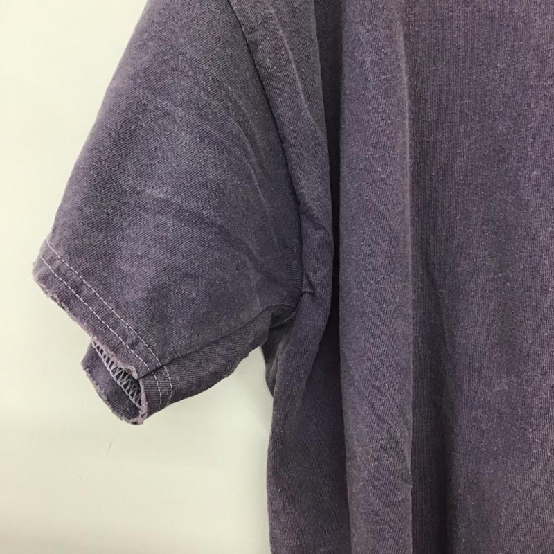 アンセルム ANCELLM Tシャツ 半袖 半袖カットソー プリントTシャツ クルーネックカットソー ロゴ、文字 紫 / パープル / purple メンズ USED 古着 中古 10152170