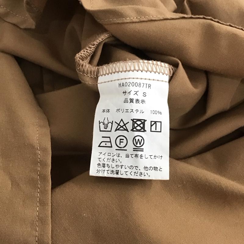 ハレ HARE シャツ、ブラウス 長袖 長袖シャツ 無地シャツ ノーカラーシャツ S 無地 茶 / ブラウン / brown メンズ USED 古着 中古 10152211