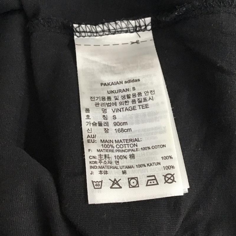 アディダス adidas Tシャツ 半袖 半袖カットソー プリントTシャツ クルーネックカットソー S プリント 黒 / ブラック / black メンズ USED 古着 中古 10152390