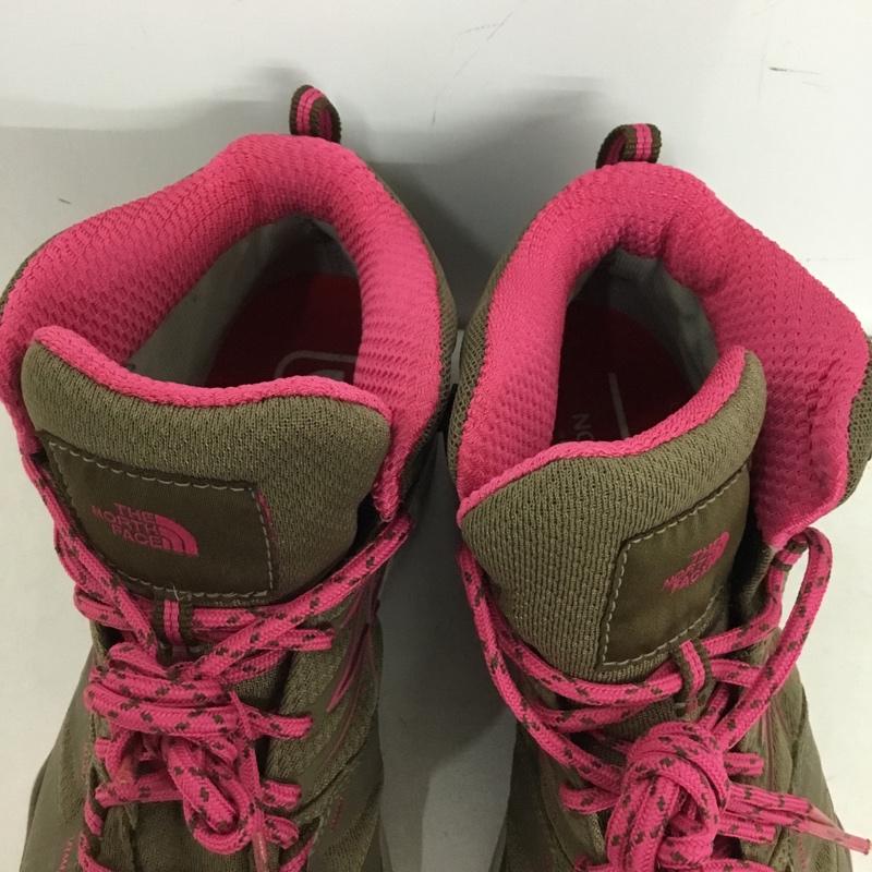 ザノースフェイス THE NORTH FACE アウトドアシューズ アウトドアシューズ 638874 トレッキングシューズ GORE-TEX 24.5cm 24.5cm ロゴ、文字 茶 / ブラウン / brown X 桃 / ピンク / pink レディース USED 古着 中古 10152533