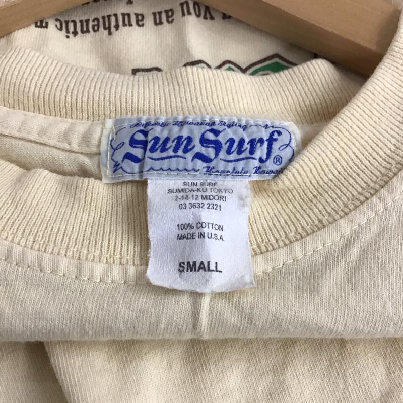 サンサーフ SUN SURF Tシャツ 半袖 半袖カットソー プリントTシャツ クルーネックカットソー S プリント ベージュ / ベージュ / beige メンズ USED 古着 中古 10152712