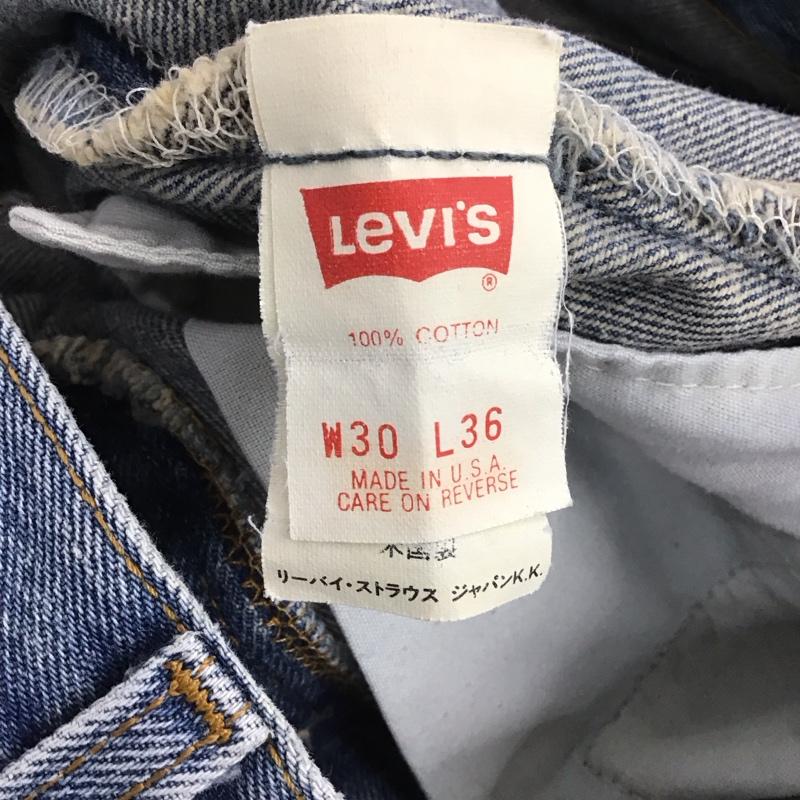 リーバイス Levi s パンツ デニム、ジーンズ デニムパンツ スリムパンツ カジュアルパンツ 30インチ 無地 インディゴ / インディゴ / Indigo メンズ USED 古着 中古 10152737