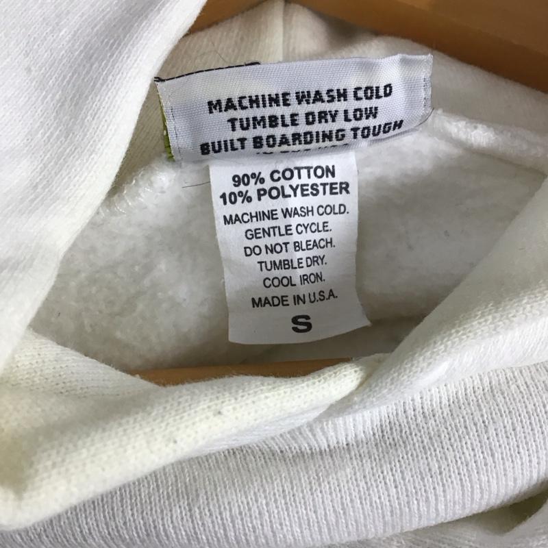 ボルコム VOLCOM パーカー 長袖 長袖パーカー プルオーバーパーカー スウェット S ロゴ、文字 白 / ホワイト / white メンズ USED 古着 中古 10152742