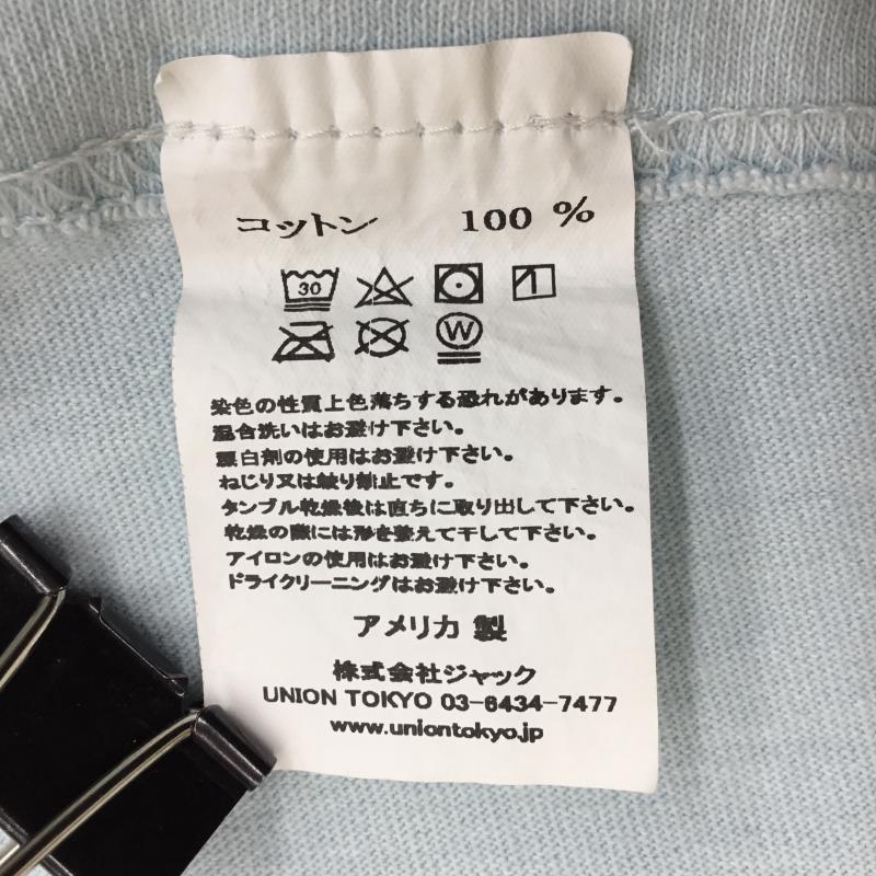 ユニオン UNION Tシャツ 半袖 4 ロゴ、文字 水色 / ライトブルー / メンズ USED 古着 中古 10152822