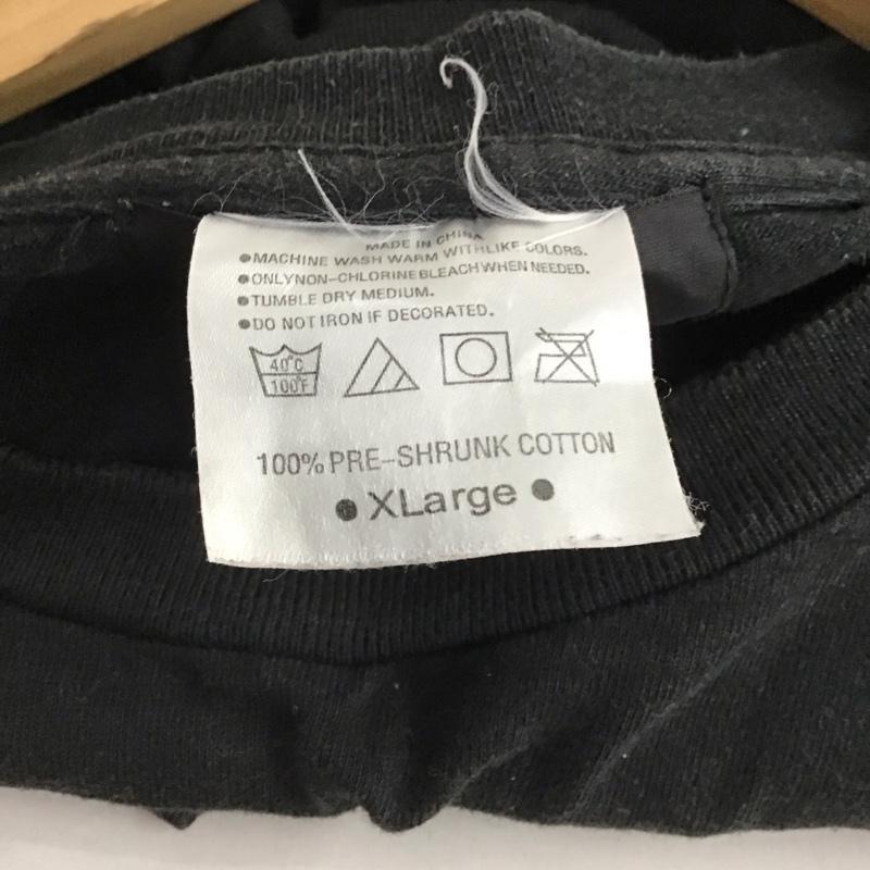 ビッグハンド BIGHAND Tシャツ 半袖 半袖カットソー プリントTシャツ クルーネックカットソー XL プリント 黒 / ブラック / black メンズ USED 古着 中古 10152891