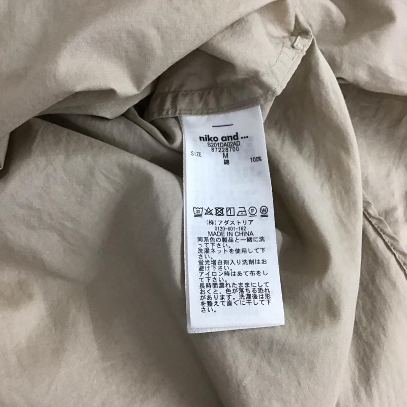 ニコアンド niko and... シャツ、ブラウス 長袖 S201DA02AD BIGスタンドシャツ M 無地 ベージュ / ベージュ / beige レディース USED 古着 中古 10152917
