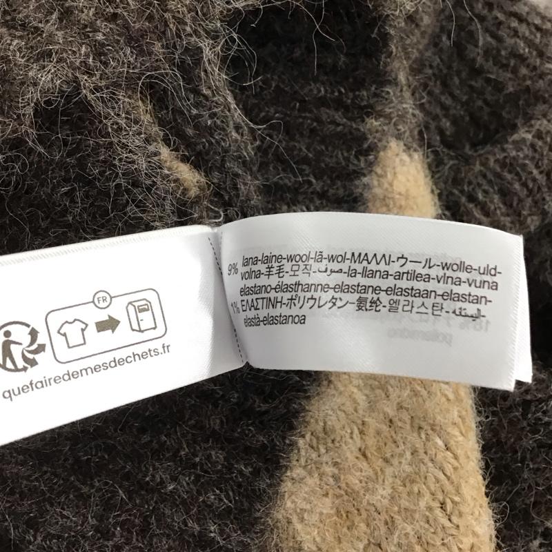 ザラ ZARA ニット、セーター 長袖 5755 138 814 ストラップレス菱形ニットセーター オフショルダー S アーガイル柄 ダークブラウン / ダークブラウン / X ベージュ / ベージュ / beige レディース USED 古着 中古 10152935