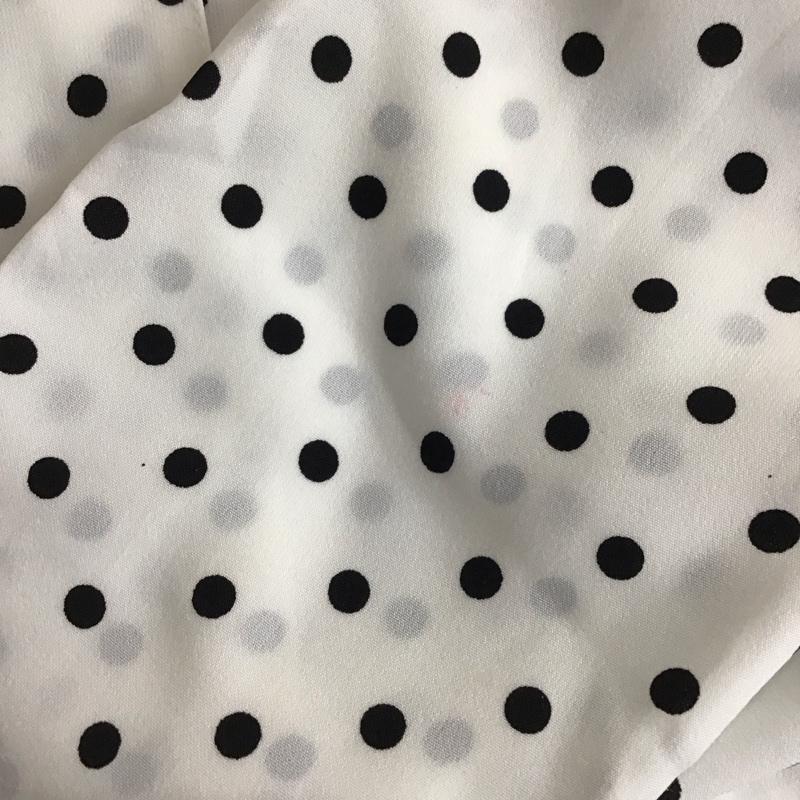 ムルーア MURUA シャツ、ブラウス 長袖 011820404401-01 ルーズボウタイブラウス FREE ドット 白 / ホワイト / white レディース USED 古着 中古 10152956