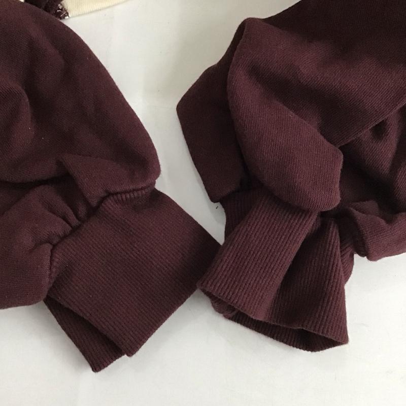 エシンタ etsinta トレーナー 長袖 TYZ1032306A0003 スウェット ONE SIZE ロゴ、文字 えんじ / ワインレッド / dark red X アイボリー / アイボリー / レディース USED 古着 中古 10152964
