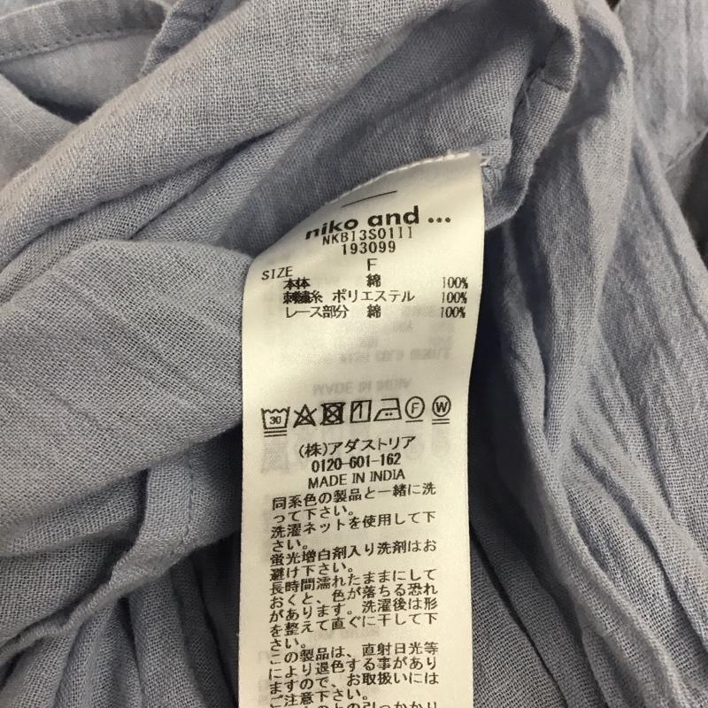 ニコアンド niko and... シャツ、ブラウス 半袖 ノースリーブシャツ チュニック FREE 刺繍 インディゴ / インディゴ / Indigo レディース USED 古着 中古 10152969