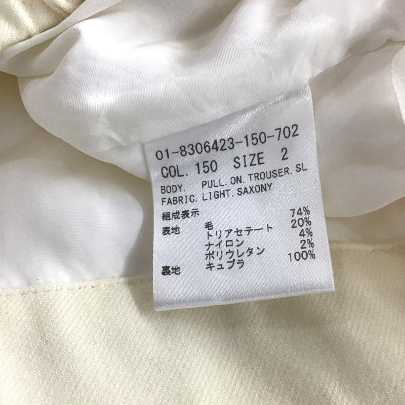 セオリー theory パンツ スラックス 2 無地 オフホワイト / オフホワイト / レディース USED 古着 中古 10153053
