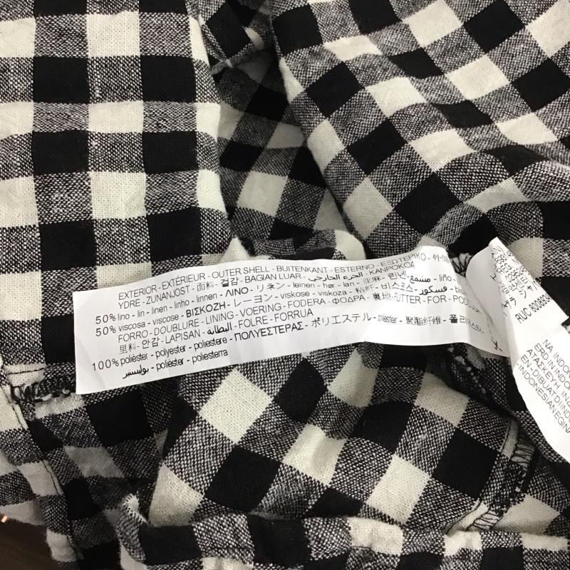ザラ ZARA ワンピース ミニスカート L チェック 白 / ホワイト / white X 黒 / ブラック / black レディース USED 古着 中古 10153070
