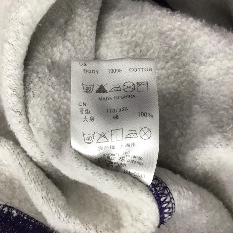 チャムス CHUMS トレーナー 長袖 長袖スウェット フロントボタン M ロゴ、文字 紫 / パープル / purple メンズ USED 古着 中古 10153201