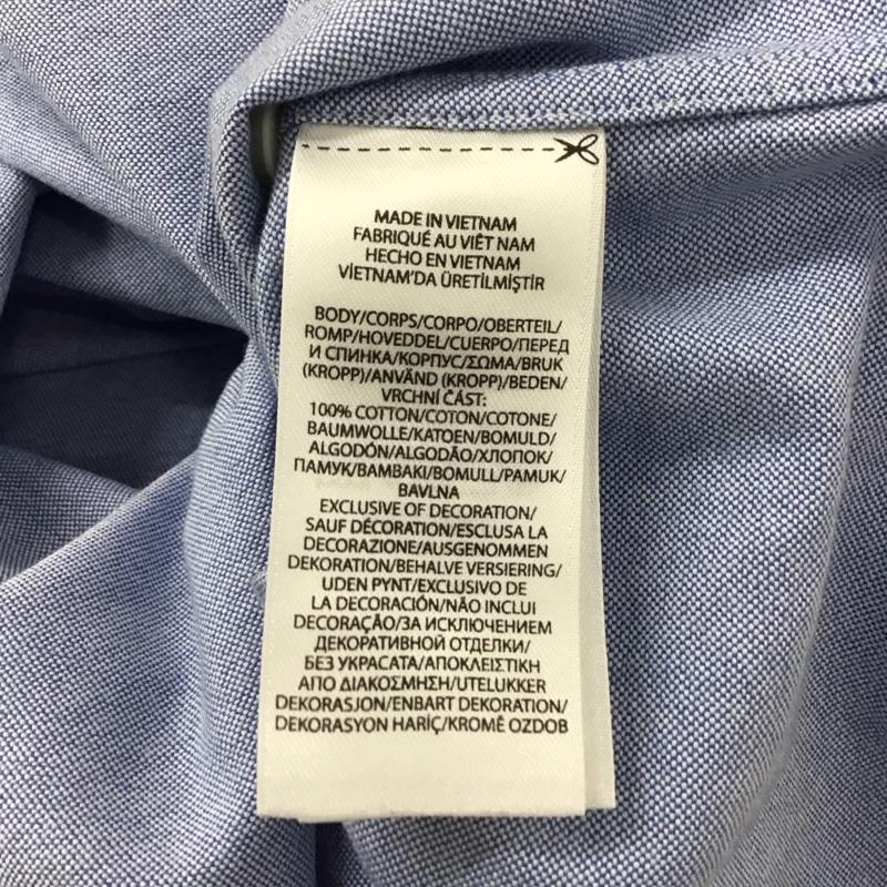 ポロラルフローレン POLO RALPH LAUREN シャツ、ブラウス 長袖 長袖シャツ 無地シャツ カラーシャツ ボタンダウンシャツ M ロゴ、文字 水色 / ライトブルー / メンズ USED 古着 中古 10153203