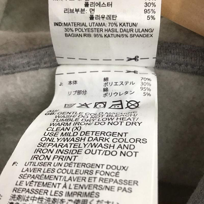 リーボック Reebok パーカー 長袖 ジップアップパーカー 長袖パーカー カジュアルジャケット M ロゴ、文字 灰 / グレー / gray メンズ USED 古着 中古 10153238