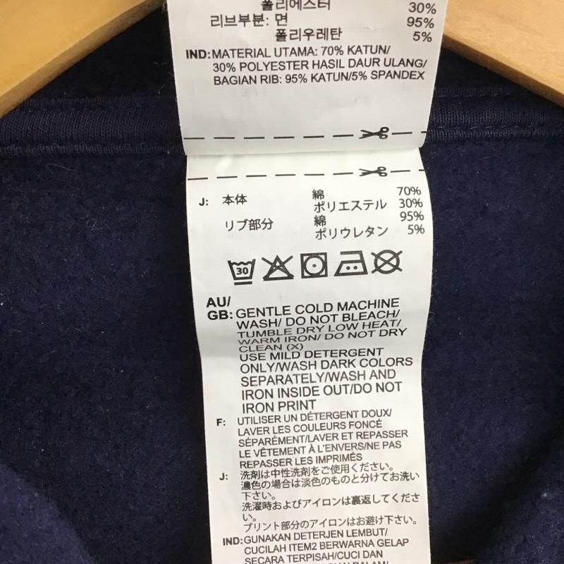 リーボック Reebok パーカー 長袖 長袖パーカー プルオーバーパーカー スウェット M ロゴ、文字 紺 / ネイビー / navy メンズ USED 古着 中古 10153254