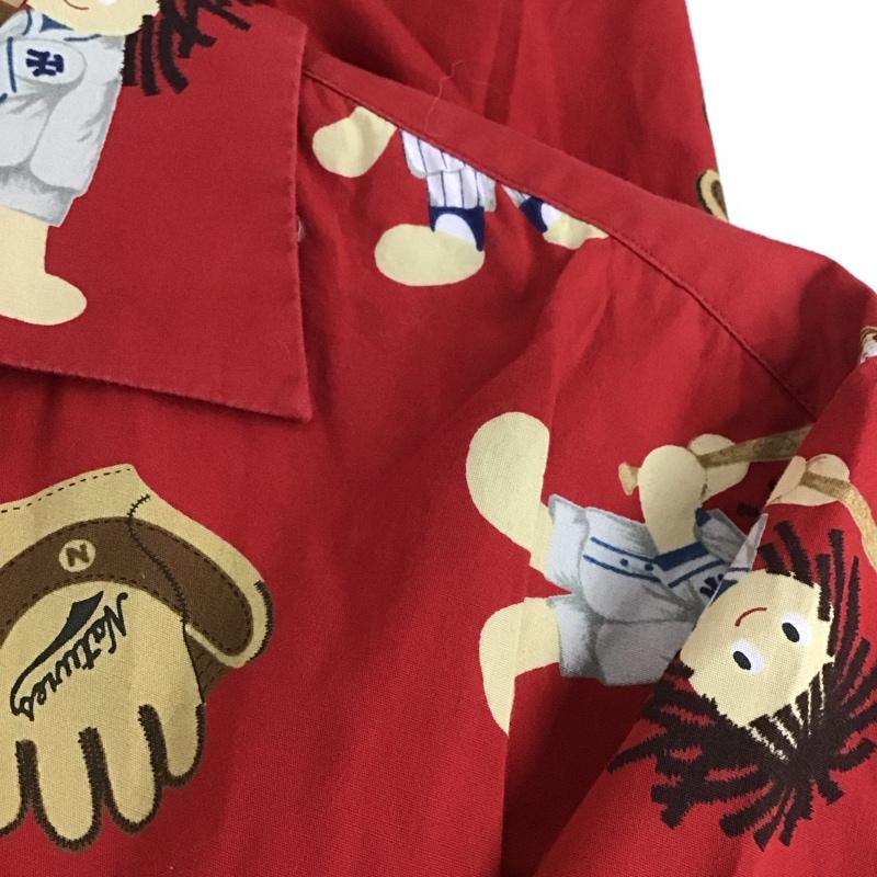 ピンクハウス PINK HOUSE シャツ、ブラウス 半袖 半袖シャツ プリントシャツ ポケットシャツ M プリント 赤 / レッド / red メンズ USED 古着 中古 10153257