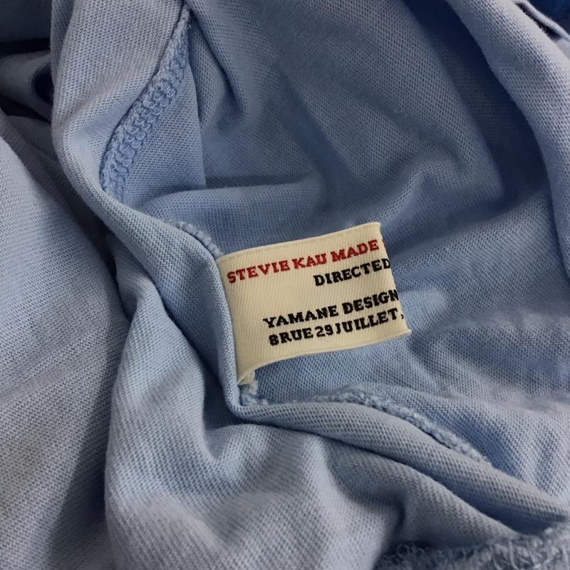 エヴィス EVISU Tシャツ 半袖 半袖カットソー プリントTシャツ クルーネックカットソー 42 ロゴ、文字 水色 / ライトブルー / メンズ USED 古着 中古 10153295