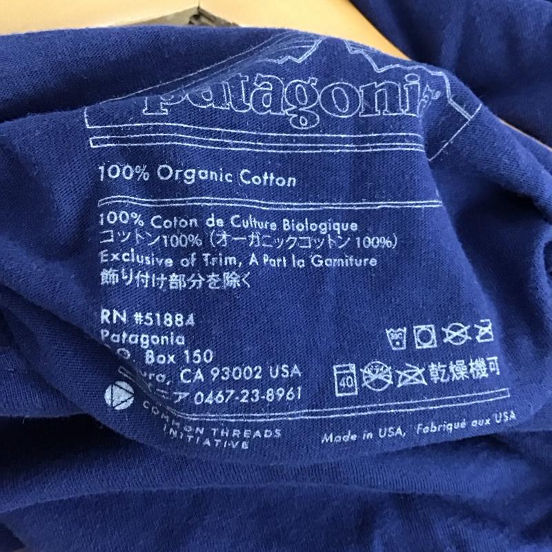 パタゴニア patagonia Tシャツ 半袖 半袖カットソー プリントTシャツ クルーネックカットソー XL プリント 紺 / ネイビー / navy メンズ USED 古着 中古 10153346