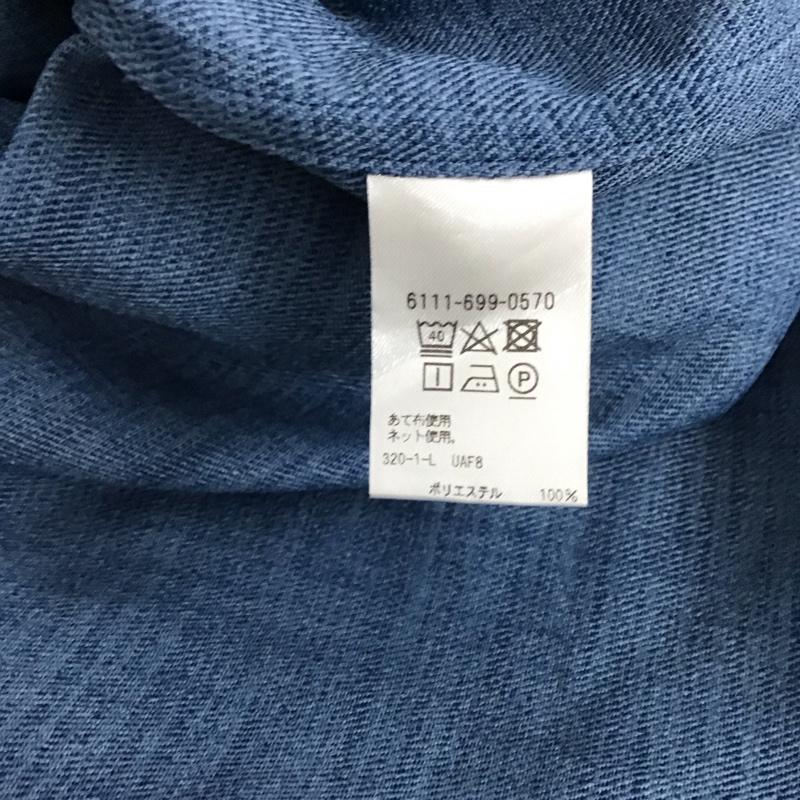 アデイインザライフ ユナイテッドアローズ A day in the life UNITED ARROWS シャツ、ブラウス 長袖 6111-699-0570 リネンライク スラブ ツイル カッタウェイシャツ L 無地 青 / ブルー / blue メンズ USED 古着 中古 10153356