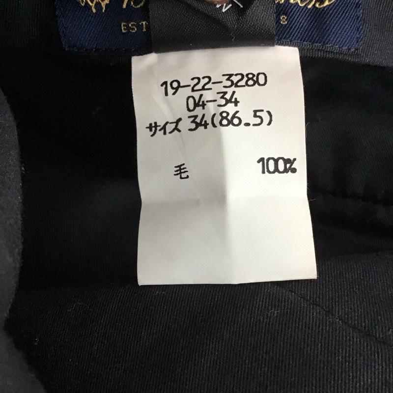 ブルックスブラザーズ BROOKS BROTHERS パンツ スラックス スラックスパンツ ワイドパンツ センタータックパンツ 34 無地 ダークグレー / ダークグレー / メンズ USED 古着 中古 10153392