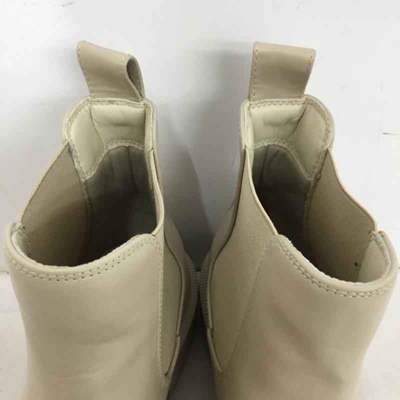 ニコアンド niko and... ブーツ ショートブーツ サイドゴアブーツ フェイクレザー 軽量 L L 無地 ベージュ / ベージュ / beige レディース USED 古着 中古 10153504
