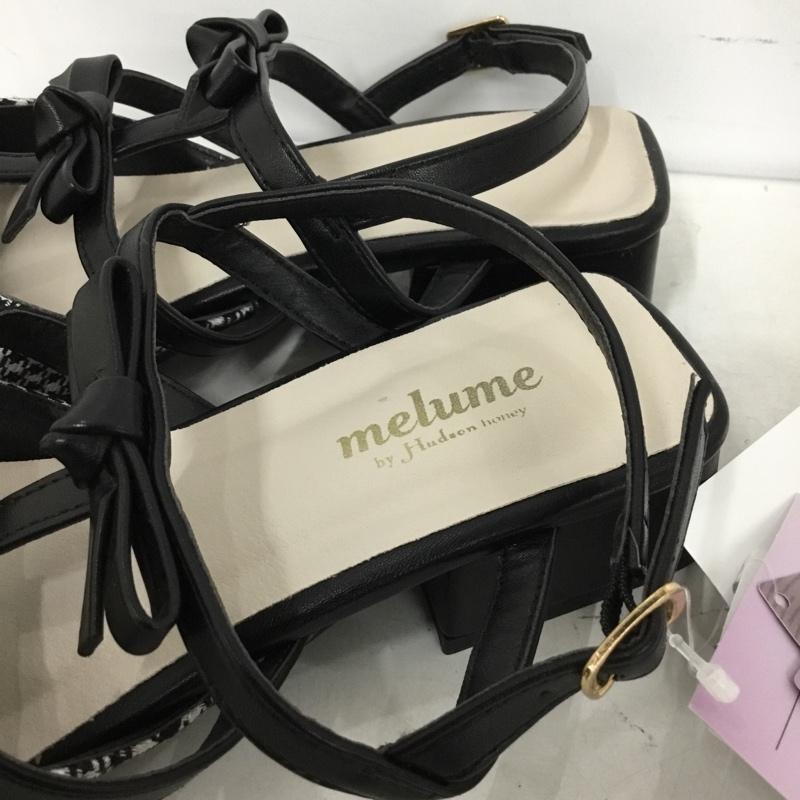 古着 USED サンダル サンダル MKダブル柄リボンパンプス melume ミュール LL LL 千鳥格子 黒 / ブラック / black X 白 / ホワイト / white レディース USED 古着 中古 10153510