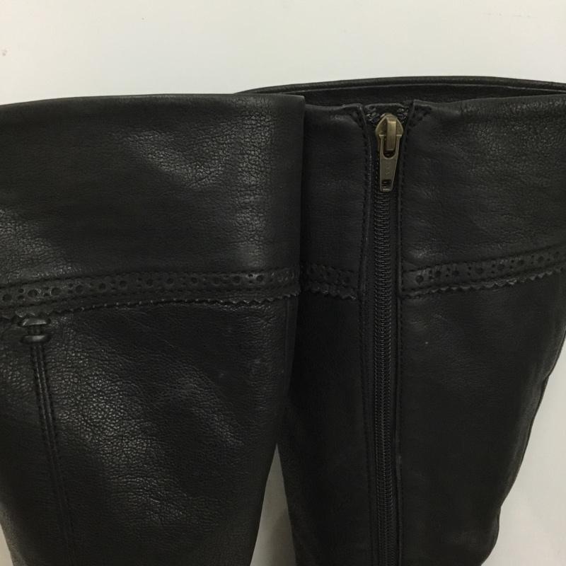マーガレット・ハウエルアイデア MARGARET HOWELL idea ブーツ ロングブーツ サイドファスナー 23.5 23.5cm 無地 黒 / ブラック / black レディース USED 古着 中古 10153521