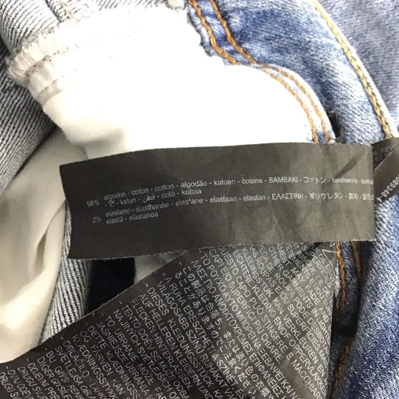 ザラ ZARA パンツ デニム、ジーンズ デニムパンツ スリムパンツ カジュアルパンツ ストレッチパンツ 42インチ ダメージ加工 インディゴ / インディゴ / Indigo メンズ USED 古着 中古 10153540