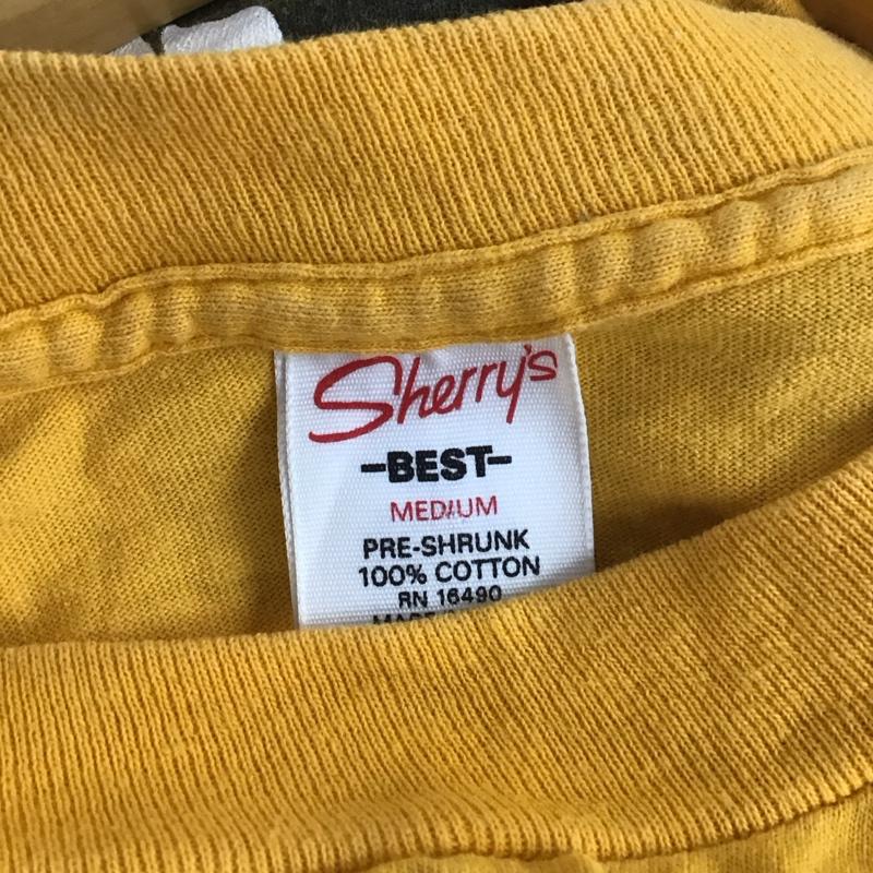 シェリーズ SHERRY S Tシャツ 半袖 半袖カットソー プリントTシャツ クルーネックカットソー M プリント 黄 / イエロー / yellow メンズ USED 古着 中古 10153547