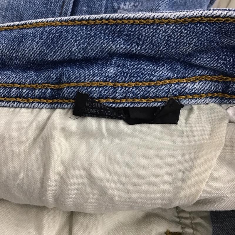 ザラ ZARA パンツ デニム、ジーンズ デニムパンツ スリムパンツ カジュアルパンツ ストレッチパンツ 44インチ ダメージ加工 インディゴ / インディゴ / Indigo メンズ USED 古着 中古 10153560